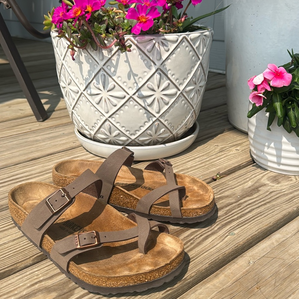 BIRKENSTOCK Mayari Brown vegan synthetic Sandals Women’s Size 39 taupe MOCHA